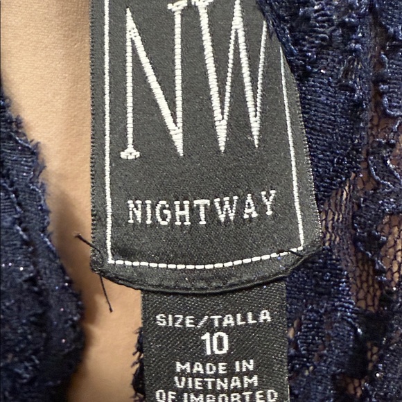 Night Way Collections Navy Lace Midi Dress - Picture 4 of 4